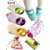 BS▒ 5 Pairs 8-36 Months Baby Girl Toddler Anti Slip Skid foot Socks + Gift bag + Gift Card, Stripes No-Show Crew Boat Socks Footsocks sneakers, 9-15cm